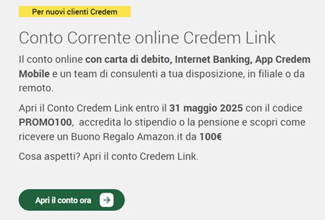 credem link promo