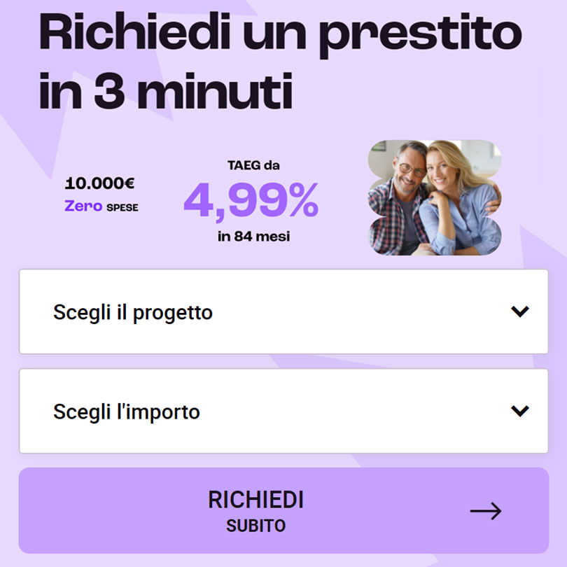 Richiedi un prestito 100% online in 3 minuti con Younited