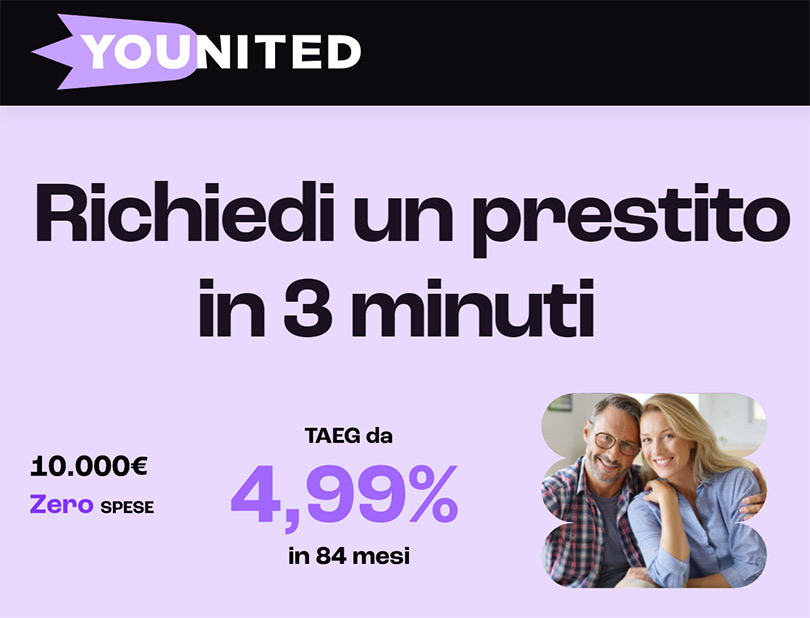 Richiedi il tuo prestito personale in 3 minuti con Younited