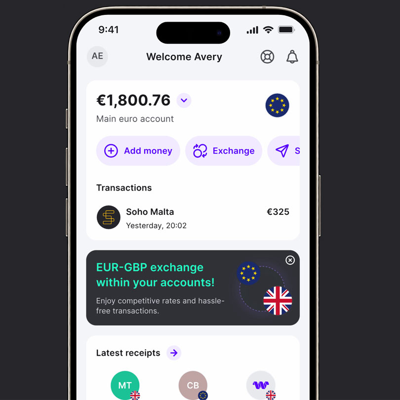 L'app di wamo per la gestione del conto aziendale