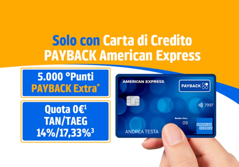 carta di credito payback american express 5.000 punti