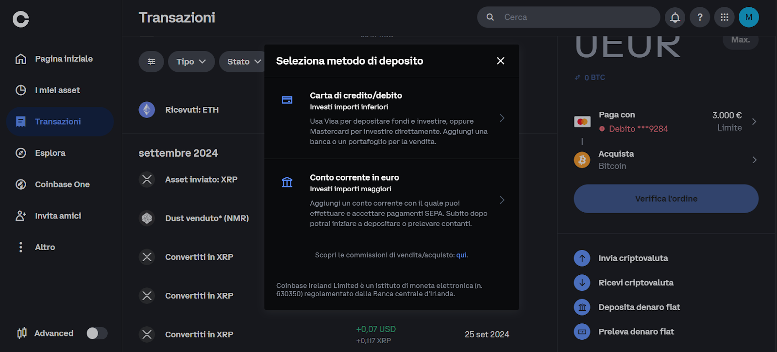 depositi e prelievi coinbase depositi e prelievi coinbase