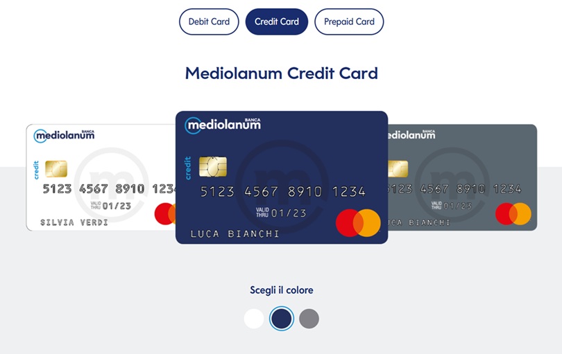 mediolanum credit card banca mediolanum