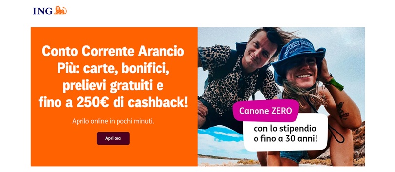 conto corrente arancio piu senza commissioni