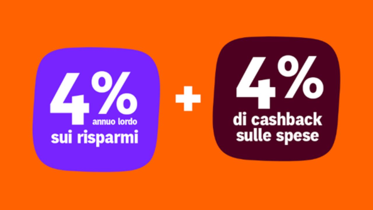 ING rivoluziona il conto corrente: risparmi al 4% e cashback del 4% con un solo codice