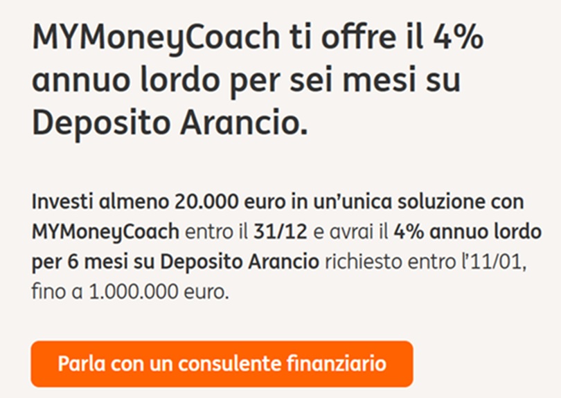 mymoneycoach ing offerta