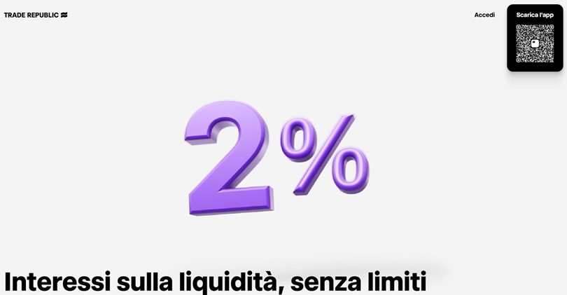 trade republic conto deposito 2 per cento