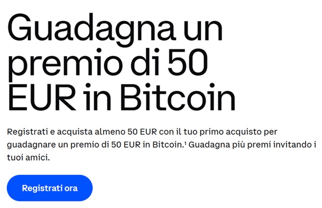 guadagna un premio di 50 euro in bitcoin